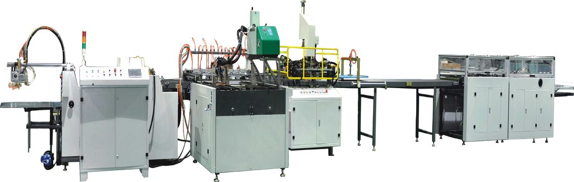 การควบคุมไฟฟ้าแสงแม่นยําสูง เครื่องทํากล่องกระดาษอัตโนมัติ PLC ระบบควบคุมจอสัมผัส ความเร็วการทํางาน 20 ถึง 30PCS ต่อนาที