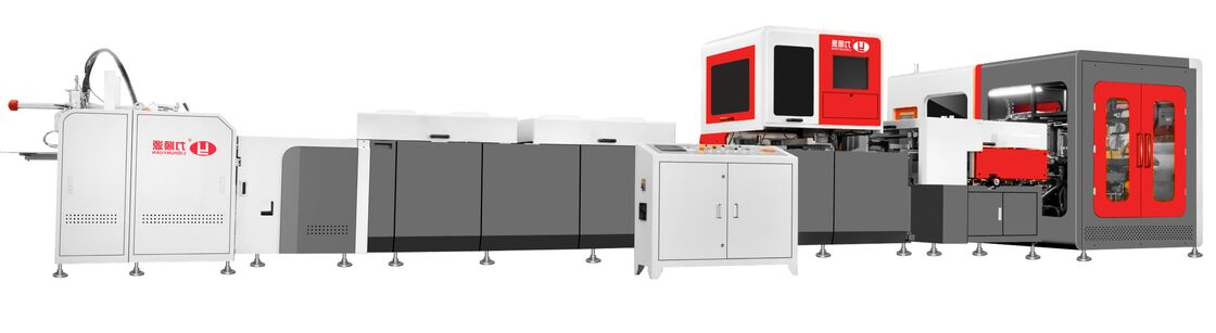 ระบบการผลิตกล่องกล่องแบบดราเวอร์ความเร็วสูง 20-30pcs / min เหมาะสําหรับกล่องไวน์กล่องท่อ