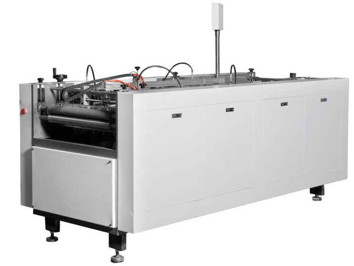 Finished size MIN 160 80mm Cardboard Box Making Machine with Automatic Four Side Cover Machine and PLC Control Servo Motor