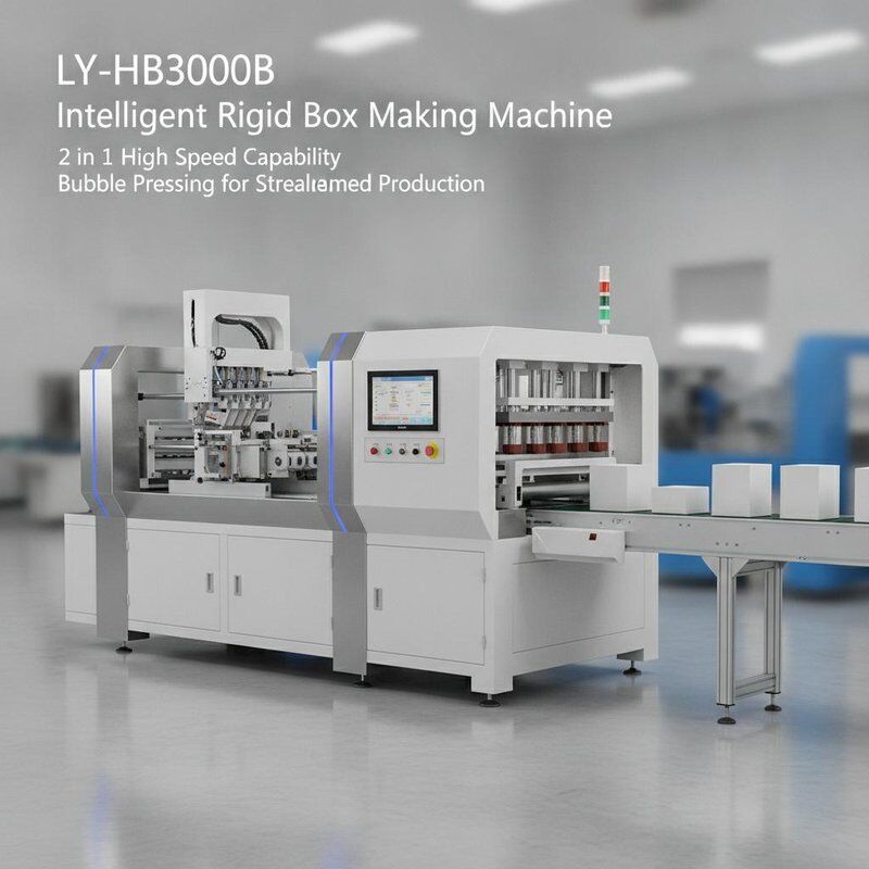 LY- HB3000B เครื่องผลิตกล่องแข็งแบบฉลาด 2 ใน 1 ความเร็วสูงและบับบับเพรสสําหรับการผลิตที่เรียบง่าย