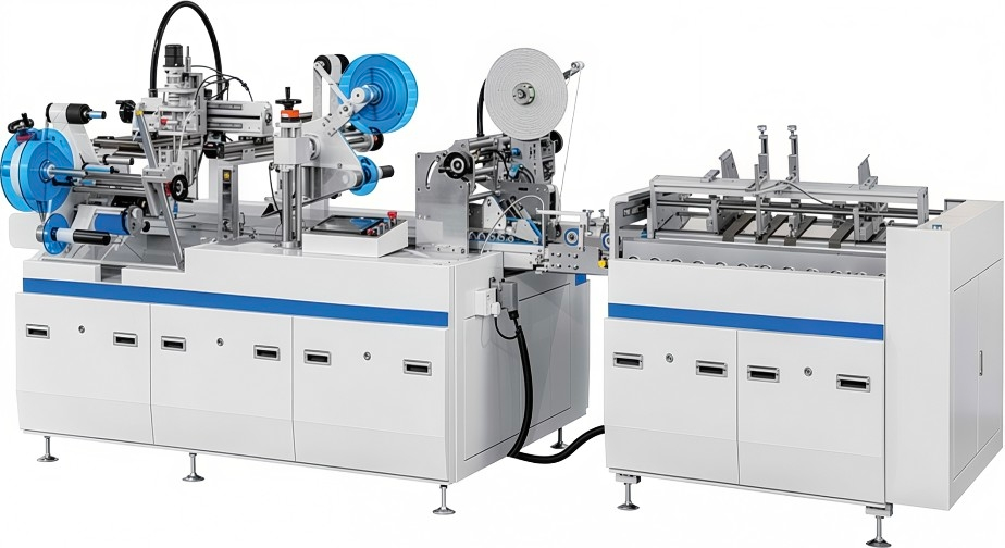 เครื่องติดเทปกาวสองหน้าอเนกประสงค์ LY-600SFT-3 สำหรับกล่องพับ อุปกรณ์การผลิตกล่องของขวัญ เครื่องแปะเทปกาวกล่อง