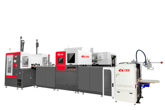 อัตโนมัติ Double Head ความเร็วสูงกล่องกระดาษกล่อง Forming Machine สําหรับกล่องแข็ง